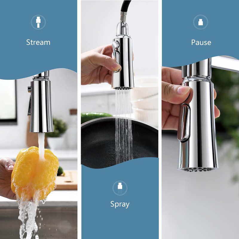 Lavatrum 22‘’ Extra-Tall Polished Chrome Kitchen Faucets,Commercial High Arc Single