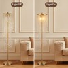 QiMH Crystal Floor Lamp for Living Room/Bedroom Decor, Bling Elegant