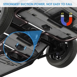 Magnetic Holder Case Compatible with AirTag, Hidden Security Protective Cover with Strong Magnet Mount for Metal Surface Car Laptop Bike Waterproof Anti-Loss Silicone Case Black (2) (2 PCS)