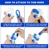SETYPARY 20FT Boat Tow Harness for Tubing, Self-Centering Floating Boat