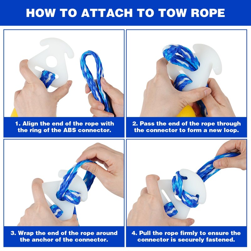 SETYPARY 20FT Boat Tow Harness for Tubing, Self-Centering Floating Boat