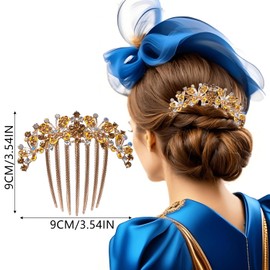 4 pieces Crystal Rhinestone Hair Side Combs,Bridal Hair Comb,Rhinestone Hair Piece Party Headress for Bride Bridesmaid,Suitable for everyday, wedding, prom
