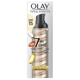 Olay Total Effects - Crema hidratante correctora de tono 7 en uno CC con protector solar 50 ml