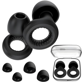 Denipry Ear Plugs for Sleep, Noise Reduction Soft and Reusable Silicone Hearing Protection Earplugs with 4 Eartips and Carrying Case, for Sleeping, Deep Focus, Concert, Working, Studying, Traveling