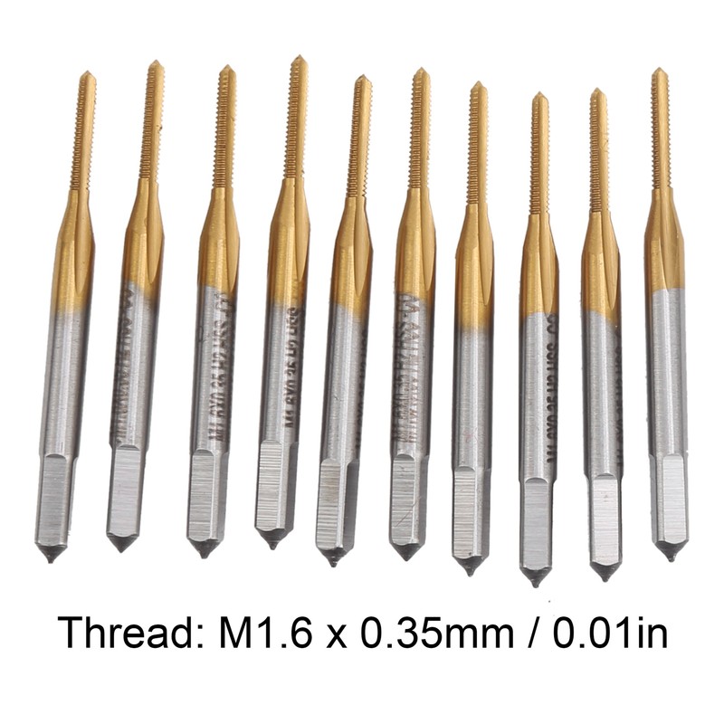 10pcs Coating Thread Tap HSS High Hardness Machine Tapping Thread