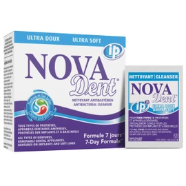 Novadent Dentures Cleaner – for Denture on implants, Denture Soft Liner and Orthodontic Appliance Without Soldering - 3 Months (12 sachets)