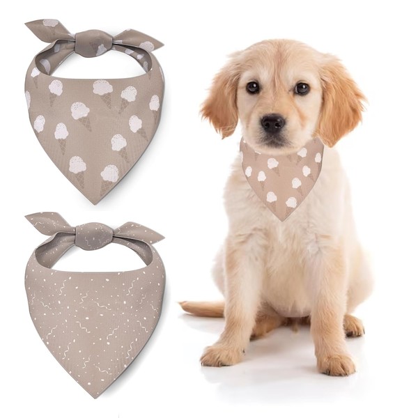 Cali and Coop Birthday Dog Bandana Pack 2 - Neutral
