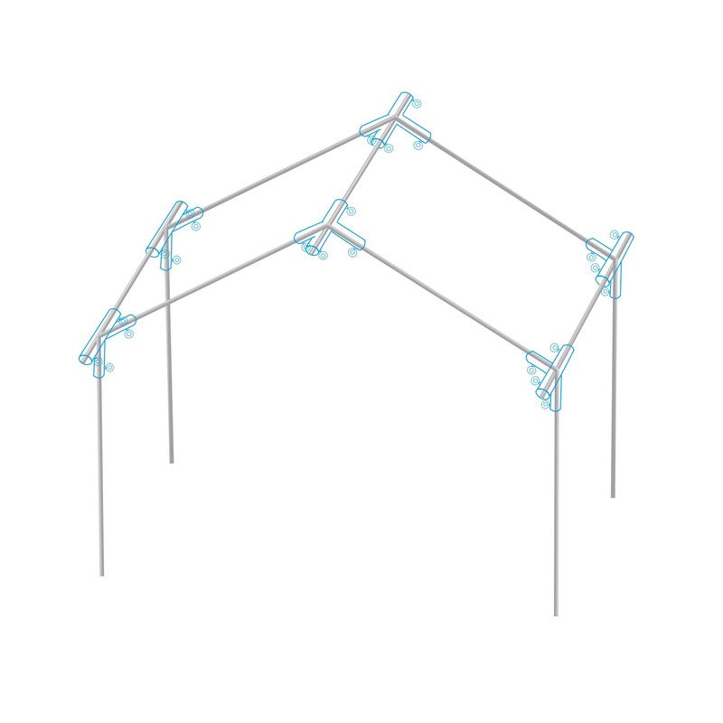 Aoneky 1 3/8'' 6/8/10-Legs High Peak Corner Canopy Fitting Couplers