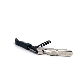 Pulltap's Genuine Classic 500 Waiter's Corkscrew – Double-Hinged Wine Key with Hinged Foil Cutter – Patented Design – Made in Spain – Black (Negro)