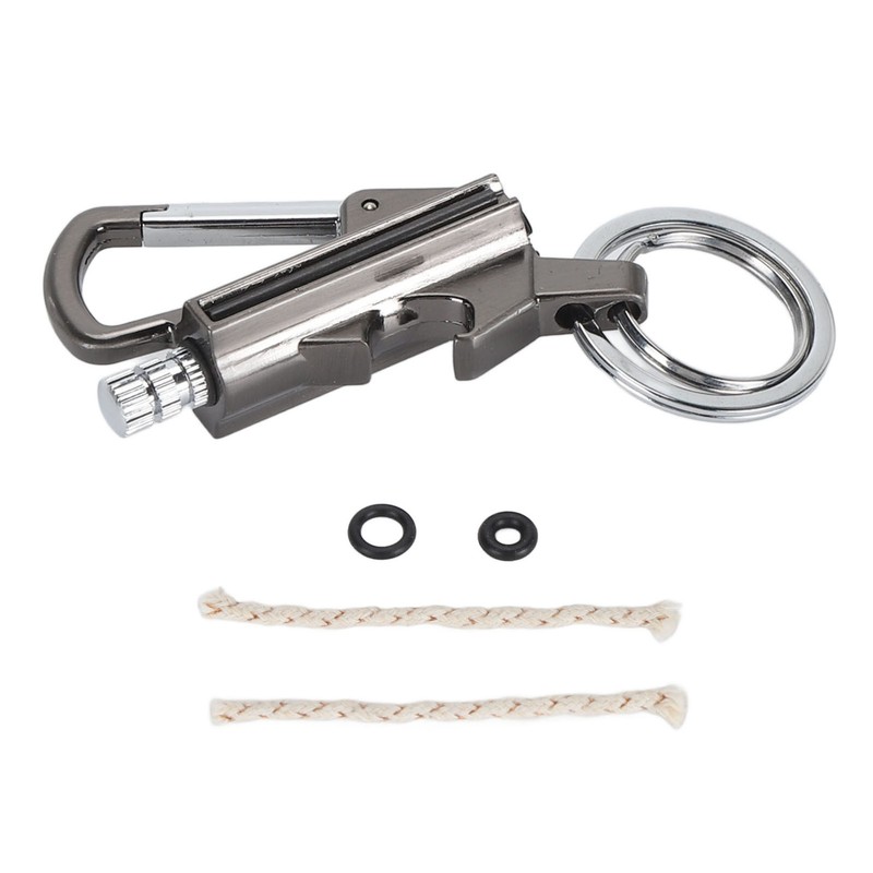 Match Bottle Opener Metal Keychain Multi Function Reusable Survival Lighter