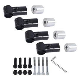 POSTEK Φ28 Director Pipe, Car Roof Carrier Bar, Spacia, Director Pipe Attachment, Van, Inner Hexagonal, Aluminum for Mounting, DIY Production, Fits Overnight in Car, Camping, NVAN, High Jet Cargo Etc. NSJ-1*4 (Set of 4 & Metal Joints)