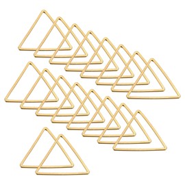 PATIKIL Beading Hoop Earrings, 30 Pcs Triangle Beading Findings Copper Hoop Earring for DIY Crafts Making Earring Necklace Making(20mm, Gold)