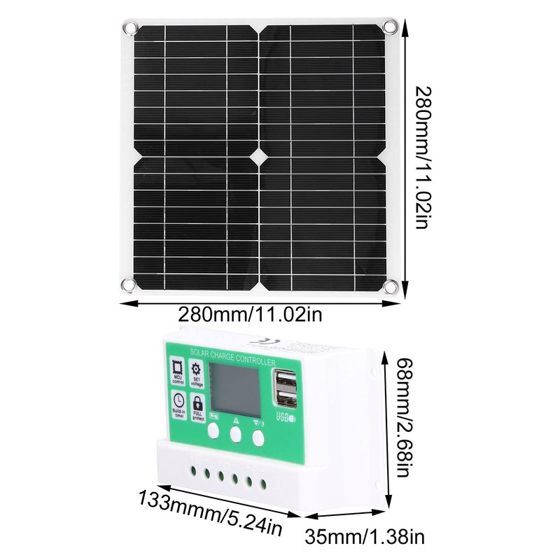 Haofy 40W 18V Monocrystalline Silicon Flexible Solar Panel, Waterproof with