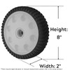 Fourtry Front Drive Wheels Fit for Troy Bilt Lawn Mower