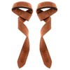Deselen Leather Weightlifting Straps with Thick Soft Sponge Lining Wrist