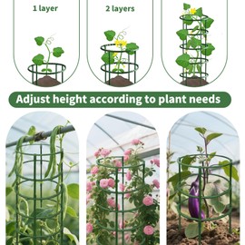 Tomaten Rankhilfe, shallyong Rankhilfe mit Verstellbarer Höhe, Rankhilfe Gurken, Pflanzenstütze, Pflanzenclips, Rankhilfe Tomaten, für Kletterpflanzen, Blumen, Pflanzen, Garten