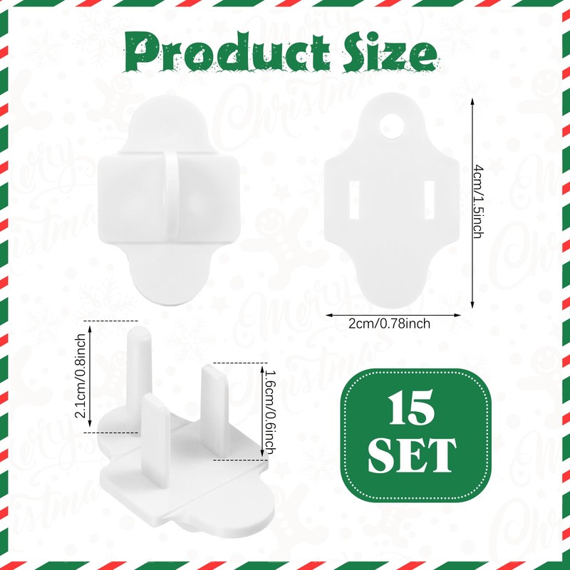 15 Sets White Weatherproof Gaskets and Plug Protectors Covers Outdoor