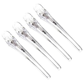 KOEIDO Beauty Hair Ducker Hair Clips, 3.9 inches (10.0 cm), Firmly Curled, No Traces, Set (4 Pieces, Clear)