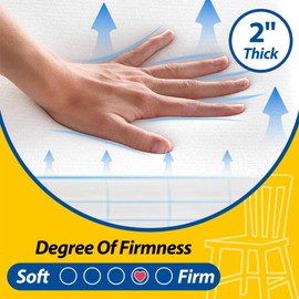 AAAAAcessories D-Shaped Chair Cushions for Dining Chairs with Ties and Removable Cover, 2'' Thick Dining Kitchen Chair Pads, Indoor Dining Room Chair Cushions, 17'' x 16'', Boldstripes Chocolate/Beige