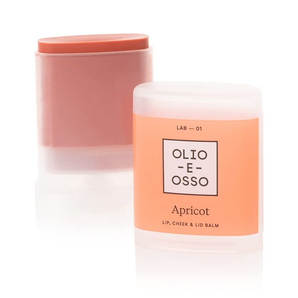 Olio E Osso - Natural Lip + Cheek Balm | Natural, Non-Toxic, Clean Beauty (LAB 1 Apricot, 0.35 oz | 10 g)