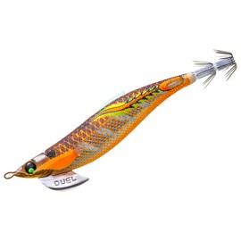 Duel Squid Jig: EZ-Q Fin Plus Langan No. 3.5 BLBW: 10 Blue Luminous Gold Brown