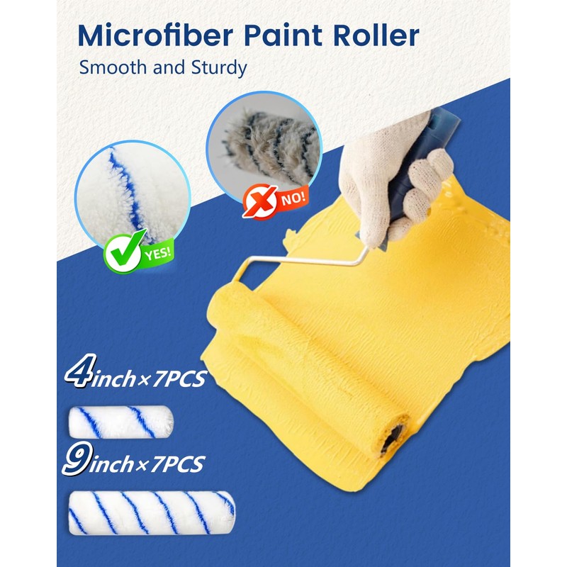 32PCS Paint Roller Kit with Extension Pole - 2 to