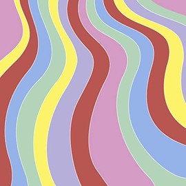 20 Napkins Colourful Waves Pattern Rainbow Table Decoration 33 x 33 cm