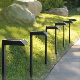 Tommy Bahama LED Solar Path Light, 6 Pack Die-Cast Aluminum 30 Lumen Waterproof