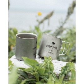 Snow Peak MG053 Titanium Double Mug, 15.2 fl oz (450 ml)