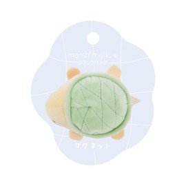 Libuhahato 28305-51 Mascot Magnet, Marshmallow Aquamie, Sea Creatures, Turtle, Total Length: Approx. 2.6 inches (6.5 cm), Refrigerator Magnet, Plush, Plush
