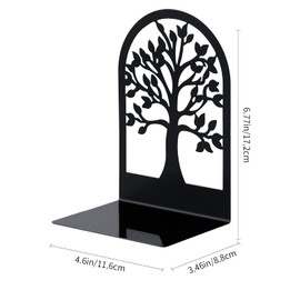 Metal Book Ends, MSDADA Desk Bookends Heavy Duty, Book Ends Holder for Shelves, Bookends for Office&School, Book Shelf Holder Home Decorative, Bookend Supports, Book Stoppers(2 Pairs)