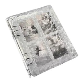 JVILEX Seal Pad, Transparent Binder, Clear, Girls, Cute, Fashionable, Korean Style, Seal Storage, Popular A5 Size, Includes 10 Pages, Transparent)