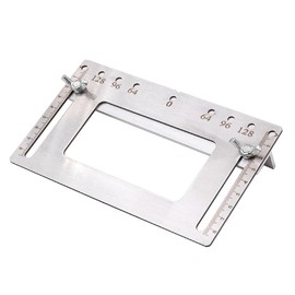 POFET Stainless Steel Drilling Jig Hole Punch Measuring Template for Furniture Door Handle Hole Punch Hole Punch Locator