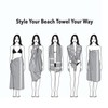 Peshtemal Beach Towel (100x180 cm) Boho Spa Towels - Premium