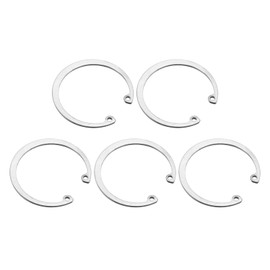 sourcing map 5Pcs 58mm Internal Retaining Ring Circlip, 304 Stainless Steel Internal Circlip Snap Rings C-Clips for Grooved Shafts Studs, Silver Tone