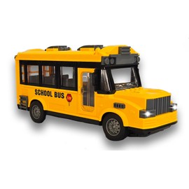 BPC Remote Control School Bus Toy with Lights, Opening Doors – 2.4GHz RC Vehicle for Kids, Durable ABS Plastic, Realistic Yellow Design, Educational Roleplay