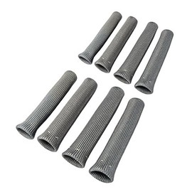 SUNDELY® Car Spark Plug Wire Boot Thermal Heat Shield Protector Cover Sleeve Insulator Glassfiber (6 inch, 8 pieces, Grey)
