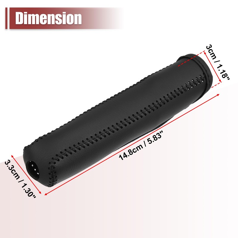 X AUTOHAUX Car Interior Handbrake Cover Protector Replacement Black