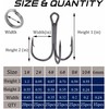 Fishing Treble Hooks Kit, 180pcs Sharp Round Bend Treble Hooks