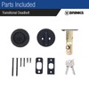 BRINKS BRINKS - Transitional Single Cylinder Deadbolt, Matte Black -