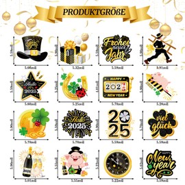 DPKOW New Year's Eve Decoration 2025 New Year's Eve Hanging Swirl Decoration, New Year Spiral Hanging Decoration, New Year's Eve Garland Streamers Lucky Pig Clover New Year's Eve Ceiling Hanger Happy