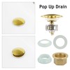 Rackickyer Bathroom Sink Drain, 2 Pack Gold Drain Stopper with