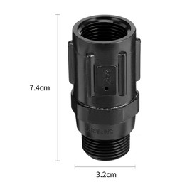 Drip Irrigation Reducer Irrigation Pressure Regulator, 25 PSI 3/4 inch Pressure Reducer Low Valve, Drip Irrigation System Water Pressure Regulator (Black) Drip Irrigation Valve