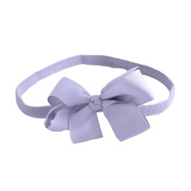 Style Nuvo Girls Baby Grosgrain Ribbon Bow Headband Hairband (Grey)