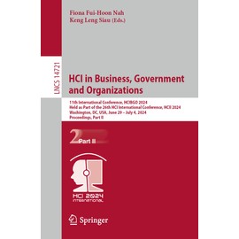 HCI in Business, Government and Organizations (Lecture Notes in Computer Science)