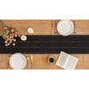 YATOJUZI Black Table Runner Pure Black Boho Table Runners with
