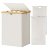 WOWLIVE 165L Double Laundry Hamper with Lid Bamboo Laundry Basket