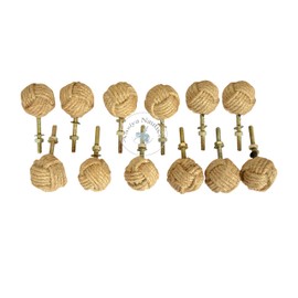 Aasiya Nautical Cabinet Knot Rope Knob/Jute Door Knobs Beach Seaside Home Decor Gift Item (12)