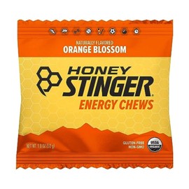 Honey Stinger Organic Orange Blossom Energy Chew, Gluten Free & Caffeine Free, for Exercise, Running and Performance, Sports Nutrition for Home & Gym, Pre and Mid Workout, 12 Pack, 21.6 Ounce
