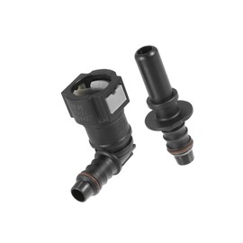 Partuto 9.89mm SAE to 10.5mm 90 Degree Fuel Line Hose Release Connector 2pcs Replacement